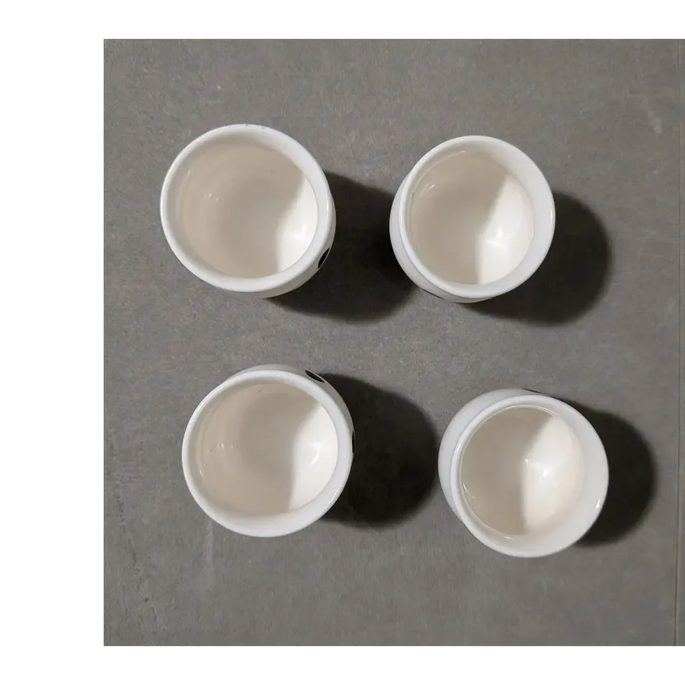 5pc Ceramic Panda Sake Set Japanese Decanter Bottle 4 Cups Storage Box Kawaii